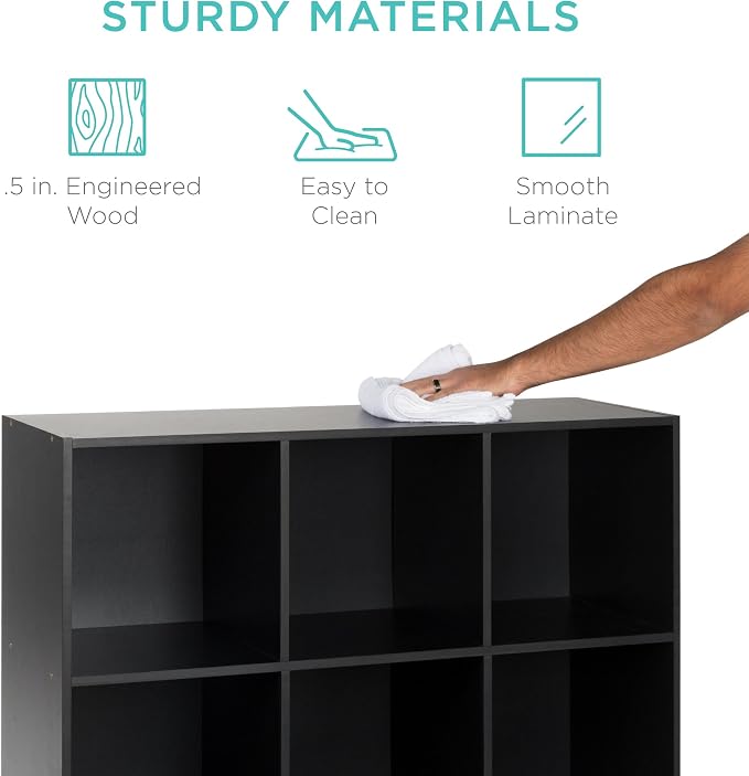 Best Choice Products 9-Cube Storage Organizer, 11in Shelf Opening, Display Shelf - Image 7