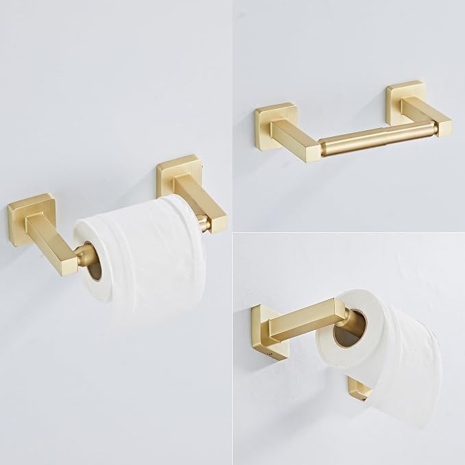 Brusehd Light Gold Bathroom Hardware Set 4 Pieces, Towel Bar Set Stainless - Image 4