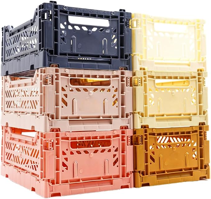 Collapsible Storage Box, Foldable Crate Organizer Bin by LunaCrates