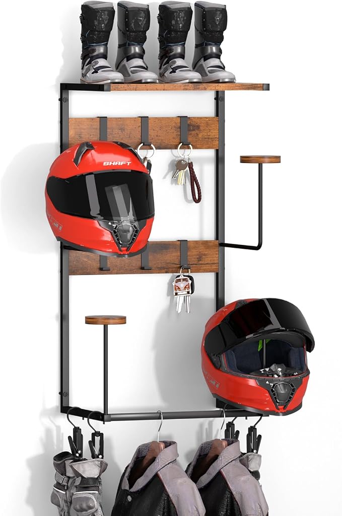 Urban Deco Motorcycle Helmet Holder Wall Mount, Helmet Rack by UrbanDeco