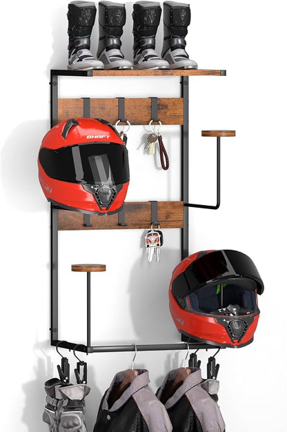 Urban Deco Motorcycle Helmet Holder Wall Mount, Helmet Rack by UrbanDeco