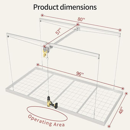 Garage Ceiling Storage Racks, Heavy-duty 4x8 FT Overhead Garage Storage Rack - Image 2