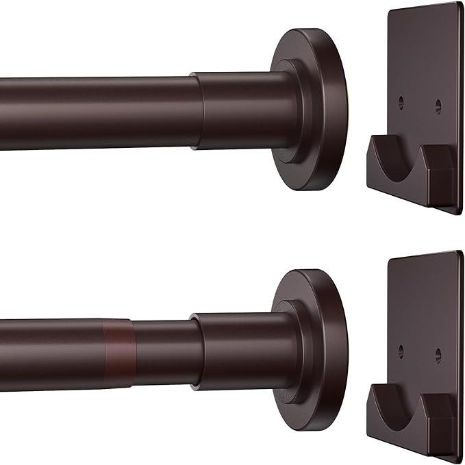 CorkLatta Matte Bronze Shower Curtain Rod, 1 Inch Diameter Stainless Steel by CorkLatta