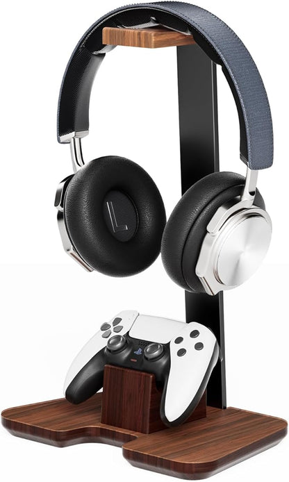 Controller Stand Wood Headphone Stand by Unknown