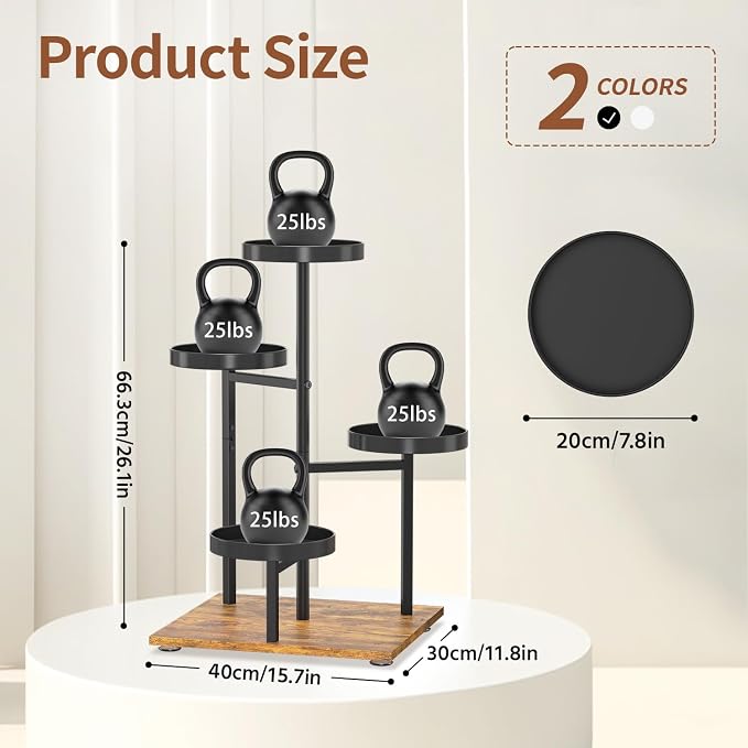LASZOLA Black 4 Tier Plant Stand Indoor Heavy Duty Rack - Image 6