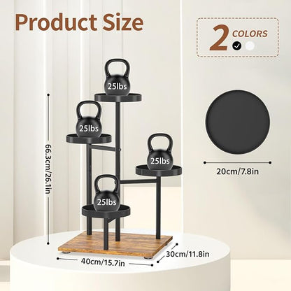 LASZOLA Black 4 Tier Plant Stand Indoor Heavy Duty Rack - Image 6