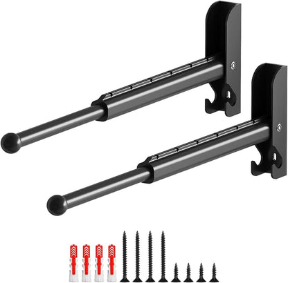 BaiNong Pull Out Wall Mounted Clothes Drying Rack Black 13" Foldable 2 Pack | by BaiNong