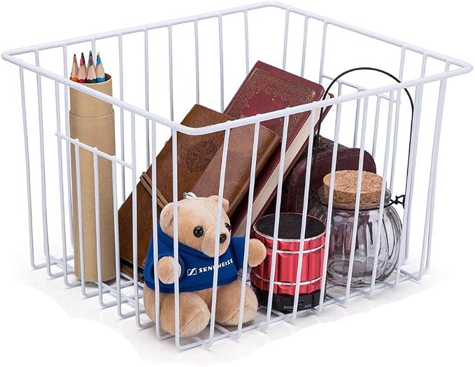 SANNO Freezer Baskets Pantry Wire Storage Basket Bins, Refrigerator Organizer - Image 3