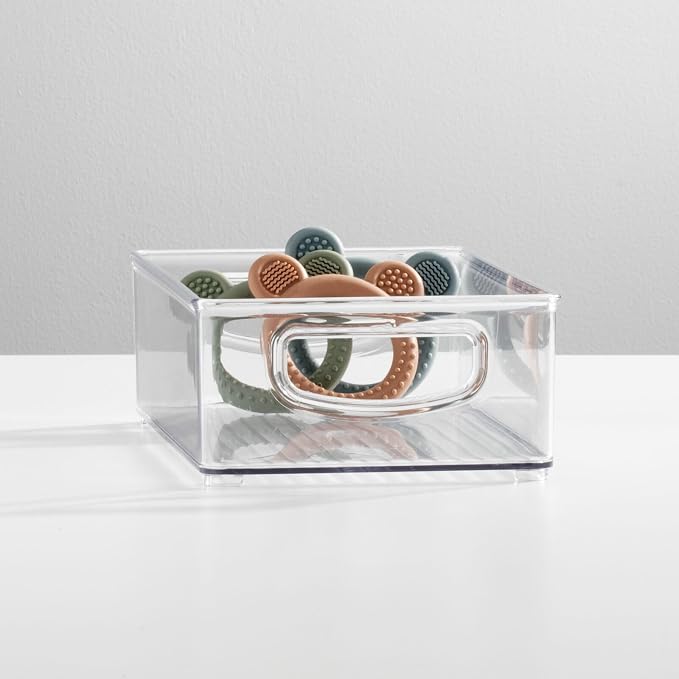 mDesign Small Plastic Baby Nursery and Food Organizer -Storage Holder Bin - Image 2