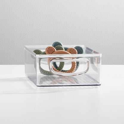 mDesign Small Plastic Baby Nursery and Food Organizer -Storage Holder Bin - Image 2