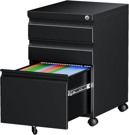 Letaya 3 Drawer Mobile File Cabinet by LetayaMetalCabinets
