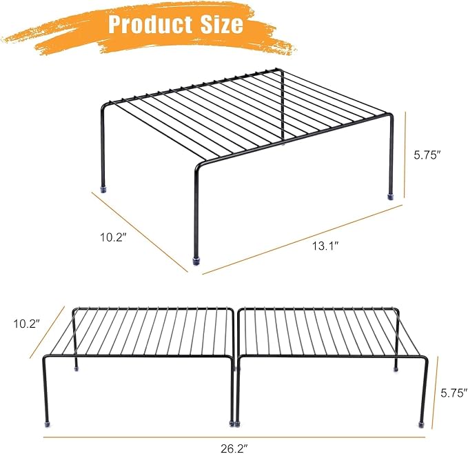 MEDIUM CABINET STORAGE SHELF RACK, Cabinet and Fridge Shelf, Storage Rack - Image 3