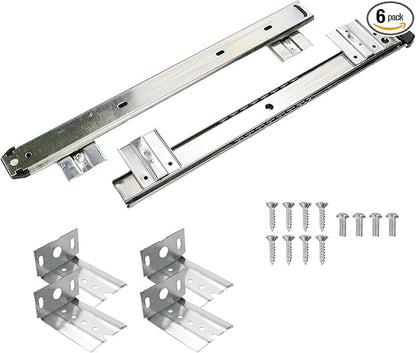 KUMGROT Keyboard Tray Slides 14" Silver Cold Rolled Steel Computer Drawer Tray by KUMGROT