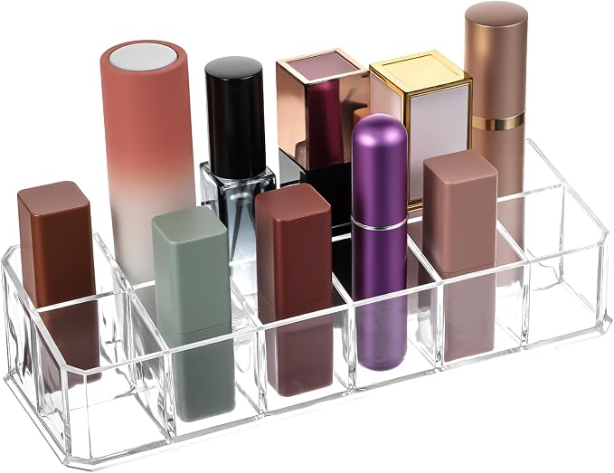 4 PCS Acrylic Lipstick Organizer, Lipstick Holder, 12-Slot Lip Gloss Holder - Image 8