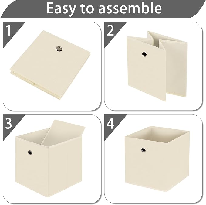 13x13x13 storage cube bins, collapsible fabric storage cubes Decorative storage - Image 6