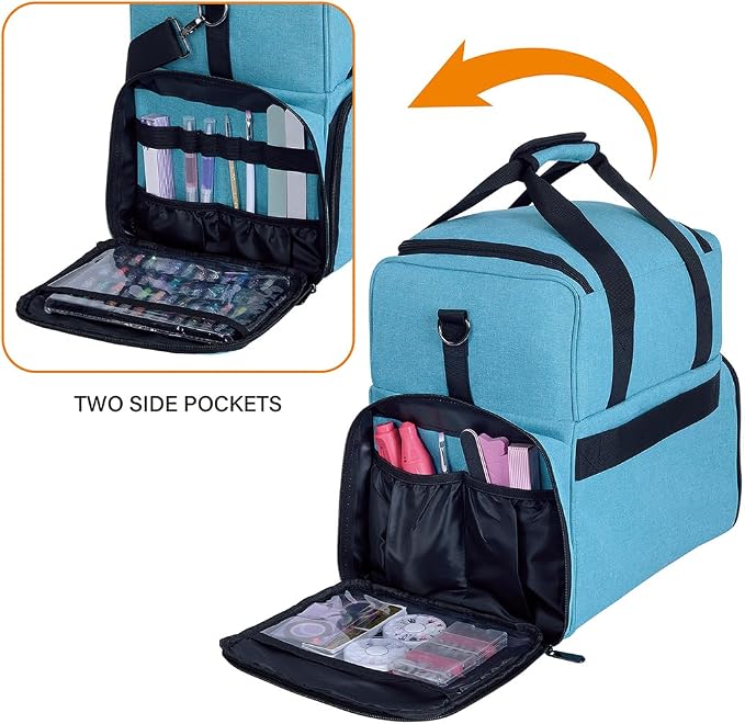 Large Makeup Cosmetic Bag with 3 Removable Case and 2 Removable Dividers Double - Image 3