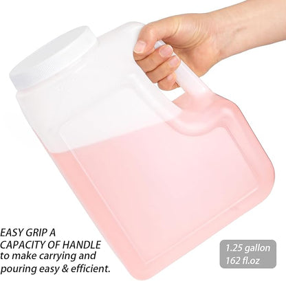 Yesland 2 Pcs White Plastic Gallon Jar - Image 4