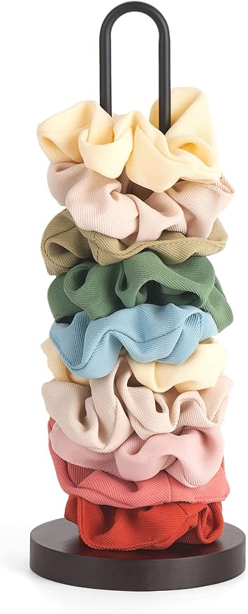 Mkono Scrunchies Holder Stand Hair Accessories Organizer Gold White Metal by Mkono
