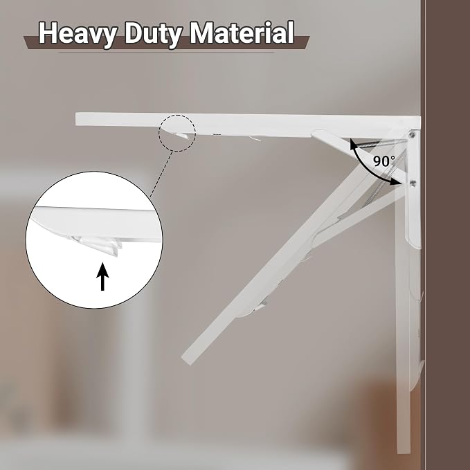 Wall Mounted Folding Table 47.2”L x 19.7”W, Laundry Folding Table - Image 7
