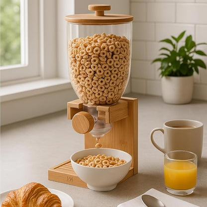 ZevrO Honey-Can-Do Bamboo Cereal Dispenser - Image 2