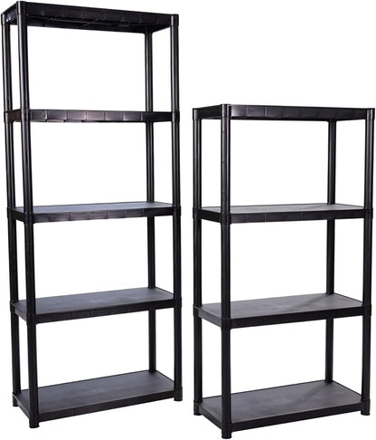 4-Shelf Plastic Storage Shelving Unit, Freestanding Organizer Utility Rack - Image 10