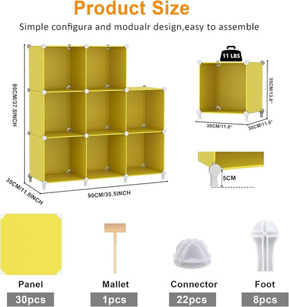 AWTATOS Cube Storage Organizer, 8 Cube Closet Organizers Stackable, DIY Plastic - Image 3