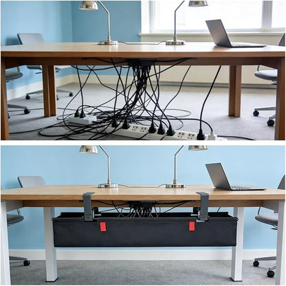 Under Desk Cable Management No Drill – 48" L x 6" W Cord Organizer, Upgraded - Image 7