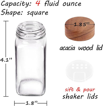 Churboro 48 Spice Jars with 547 Labels and Shaker Lids - Image 2