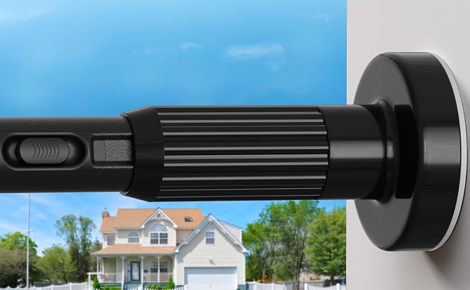 AIZESI 41-124 Inch Heavy Duty Black Tension Curtain Rod by AIZESITENSIONROD