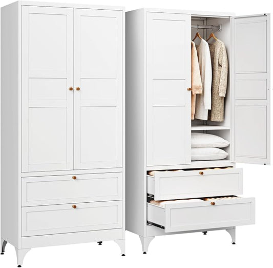 Letaya Metal Armoire Wardrobe Closet by LetayaMetalCabinets