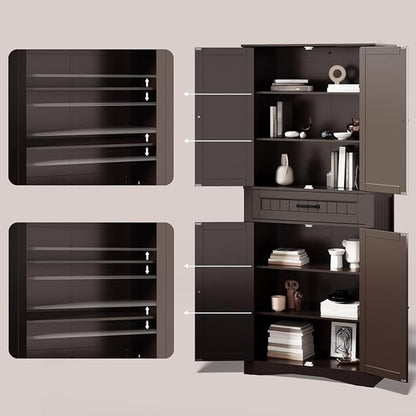 Gizoon 71'' Kitchen Pantry Storage Cabinet, Freestanding Pantry Organizers and - Image 6