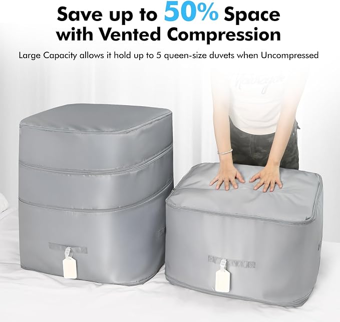 Comforter Storage Bag-Ultra Space Saving Large Self Compression Organizer - Image 6