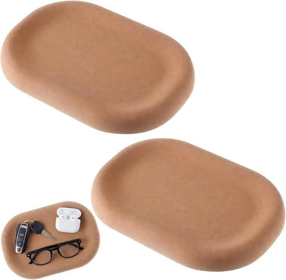 Novabright 2 Pack 9.65 Inch Brown Cork Trays Decorative Catch All Tray by Unknown