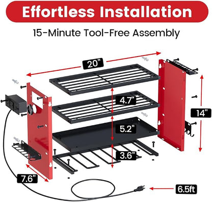 4 Layers Power Tool Organizer Wall Mount - Image 11