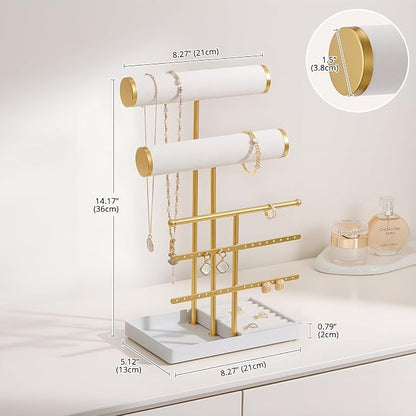 Lolalet Bracelet Display Stand Necklaces Holder, 5 Tiers Jewelry Organizer and - Image 7