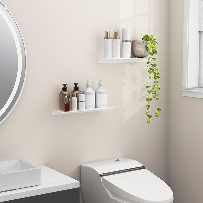 Danpoo 16 inch White Metal Floating Shelves - Image 5