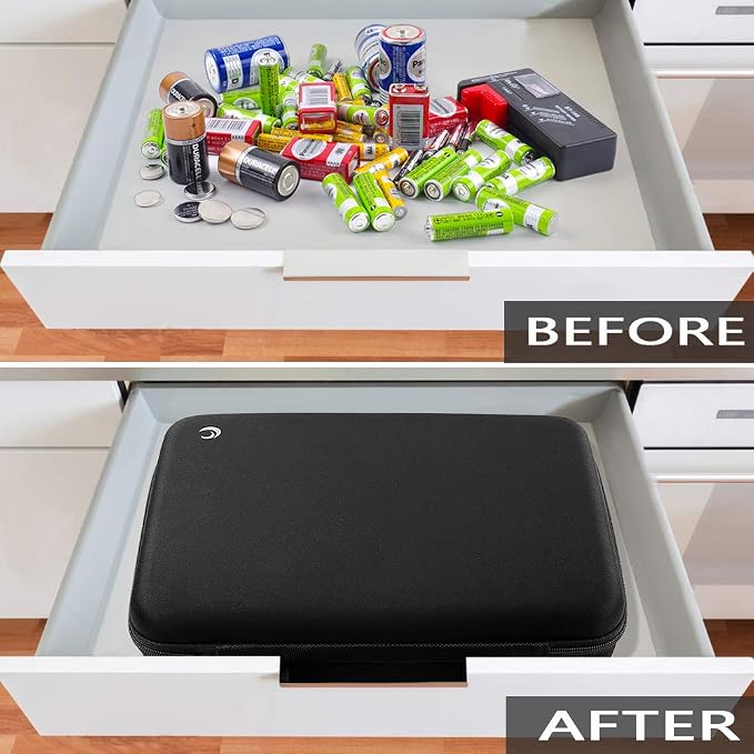 Comecase Hard Battery Organizer Storage Box Carrying Case Bag - Image 6