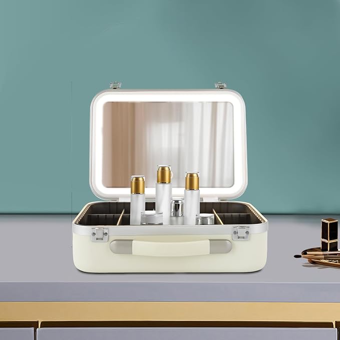 White Rectangular Makeup Case - Image 3