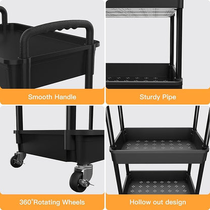4 Tier Rolling Utility Cart - Image 2