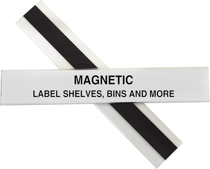 C-Line HOL-DEX Magnetic Shelf/Bin Label Holders, 1 x 6 Inches, 10 per Box by C-Line
