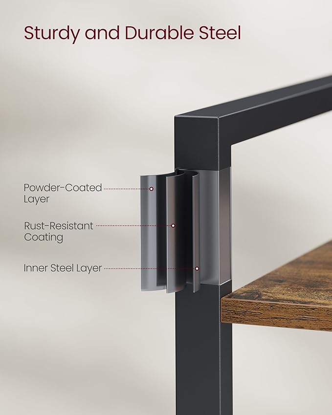 VASAGLE 3-Tier Bookshelf, Bookcase - Image 6