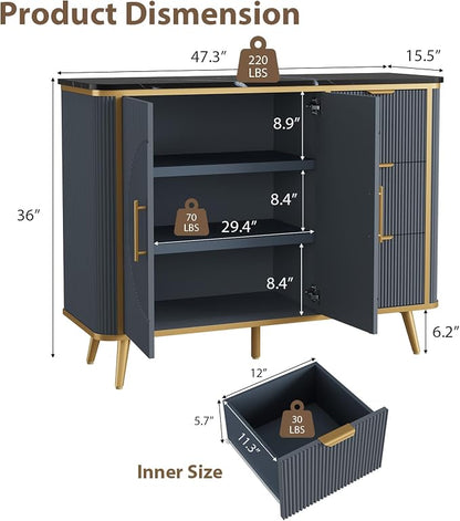 47.3" Modern Buffet Cabinet - Image 2