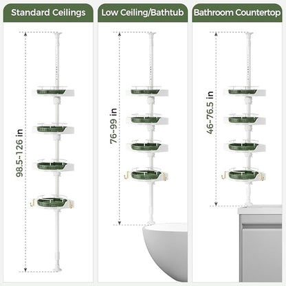 AKINBAS 360° Rotating Shower Caddy Tension Pole - Image 4
