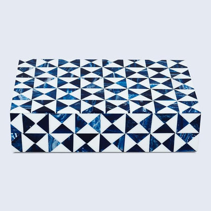 Handicrafts Home Blue and White Decorative Storage Box - Image 4