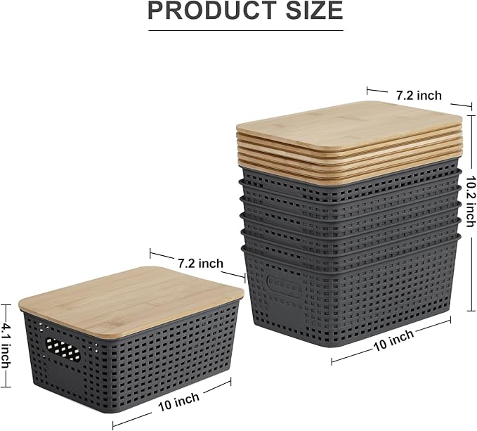 Bagnizer Small Plastic Storage Bins - Image 2