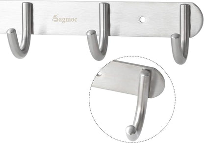 Towel Hook Rack Brushed Nickel - Image 6