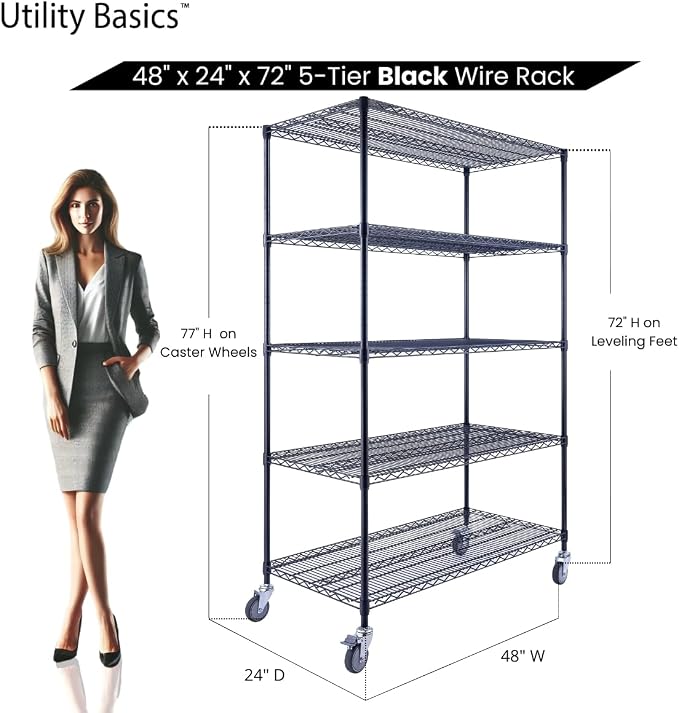 NSF Commercial 5-Tier Wire Shelving - Image 2