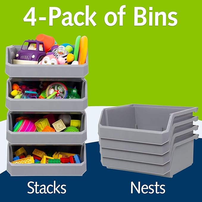 Plastic Containers for Organizing and Storage Bins for Closet, Garage or Pantry - Image 5