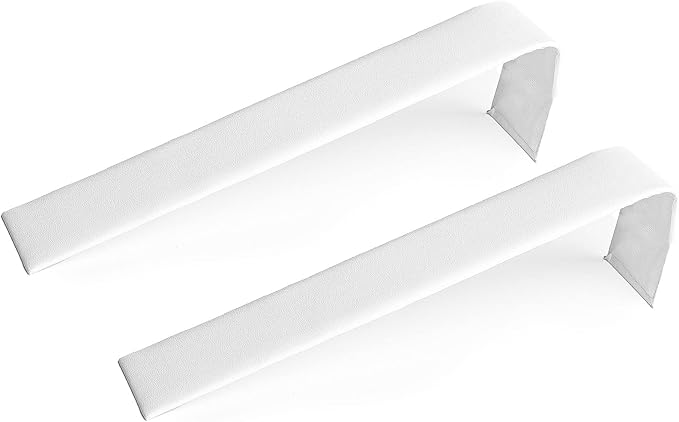 Novel Box 2 Pack Bracelet/Watch Ramp White Leatherette 2x8.25x2 Inches by NovelBoxCompanyLtd