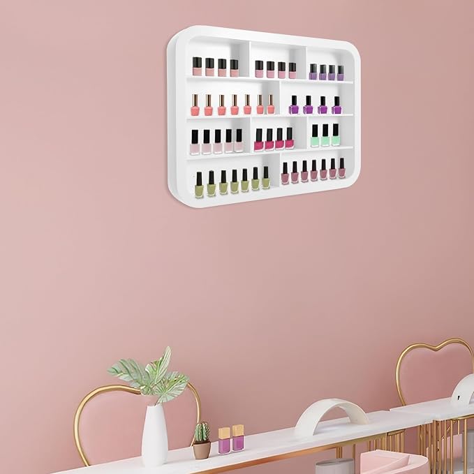 Wall Mounted Nail Polish Racks 4 Tier Hanging Nail Polish Storage Holder - Image 5